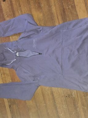 L.L. Bean Men's Lavender Half-Zip Hoodie Sweater